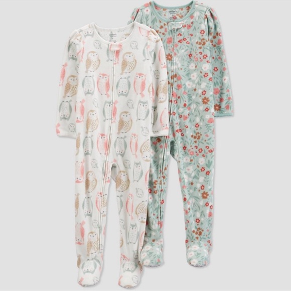 Carter's Other - 2-pack, 1-piece footed fleece pajamas